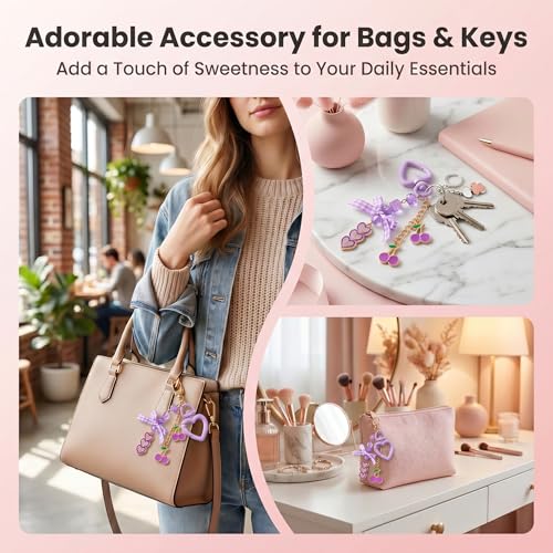 YOJO Pocket Hug Keychain, Love Keychain with Positive Affirmation Card, Emotional Support, Inspirational Gift - color: Diamond Purple