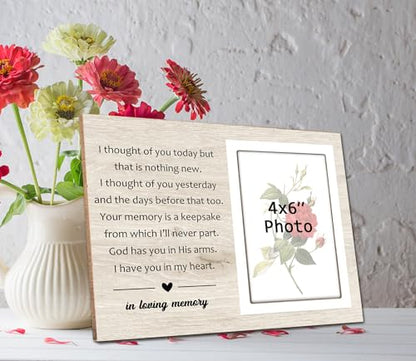 Memorial Picture Frame, Friend or Pet Memorial Photo Frame In Loving Memory, Memorial Gifts for Loss of Friend, Remembrance Gifts, Photo 4x6Inch 12P97