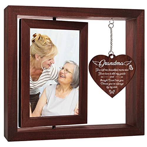 Vetbuosa Memorial Gifts for Loss of Grandma, Sympathy Picture Frame, Sympathy Gifts for Loss of Grandmother,Bereavement Grief Remembrance Condolence Gift,Fits 4x6 In Photo - color: Brown, size: 4x6 Inches - Grandma