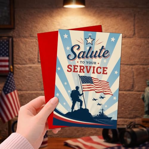 250 Years of Freedom Greeting Card with Red Envelope, 1776-2026 Patriotic Flag Liberty Bell Celebration Card, Semiquincentennial Independence Day Card for Veterans, Family, Friends - color: american14