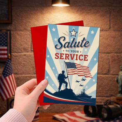 250 Years of Freedom Greeting Card with Red Envelope, 1776-2026 Patriotic Flag Liberty Bell Celebration Card, Semiquincentennial Independence Day Card for Veterans, Family, Friends - color: american14