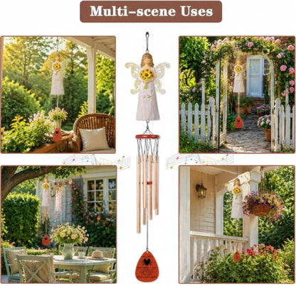 Wind Chimes for Daughter, 35 Inch Angel Gift from Mom Dad