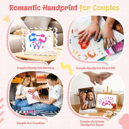 Nabance 2.54 fl oz Hot Pink Baby Hand and Footprint Friendly Paint, Dog Cat Paw Print Safe Paint, Non-Toxic Acid-Free, Safe Gentle for Home School Christmas New Year DIY Keepsake Stamp - color: Hot Pink