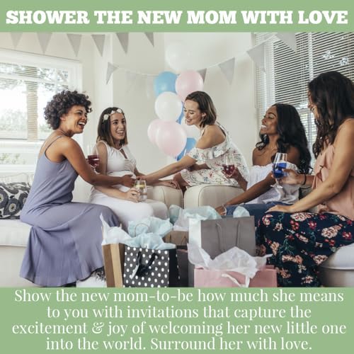 Baby Shower Invites Gender Neutral – Watercolor Woodland Baby Shower Invitation Bundle with Diaper Raffle Tickets, Book Request Cards & Envelopes. Set of 20 5X7 Woodland Creatures Invitation Kit Sets for Boy or Girl - style: Woodland Creatures