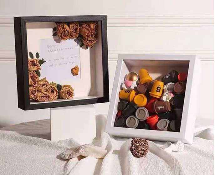 Shadow Box Picture Frame,Frame for Dried Flowers,1.2" Deep Hollow Display Frame,Graduation Cap Shadow Box for Wall and Tabletop Display Bouquet Mementos Medals Photos Memory Box (12x16“)
