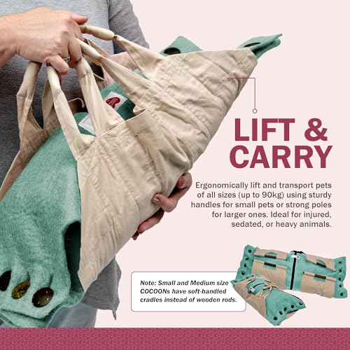 Sweet Goodbye Cocoon Pet Burial & Cremation Kit (Small, Aqua) | Premium Wool Pet Casket & Ceremony Kit for Cats & Dogs | Farewell Your Pet with Love - color: Aqua, size: Small