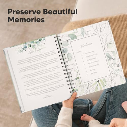 Pregnancy Journal for First Time Moms Gifts - 90 Pages Hardcover (Sage) - color: Sage