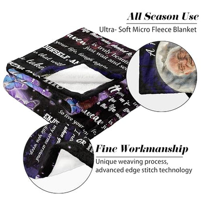 Vsmoedb Custom Memorial Blanket with Pictures for Loss of Loved One - color: Select13