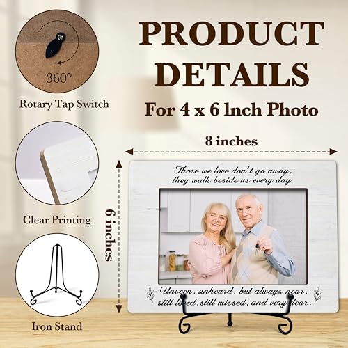 Memorial Photo Frame - Bereavement Wooden Tabletop Photo Frame With Stand - Sympathy Gifts - In Loving Memory
