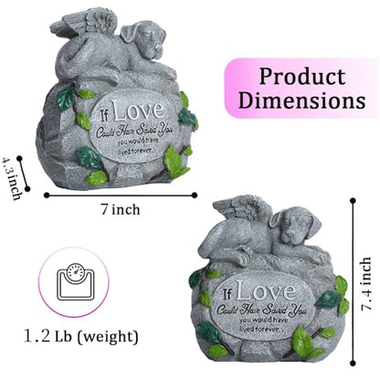 Dog Memorial Gifts for Loss of Dog - Forever My Guardian Angel Garden Dog Memorial Stone，Dog Passing Away Sympathy Gifts - Thoughtful Pet Loss Sympathy Gifts