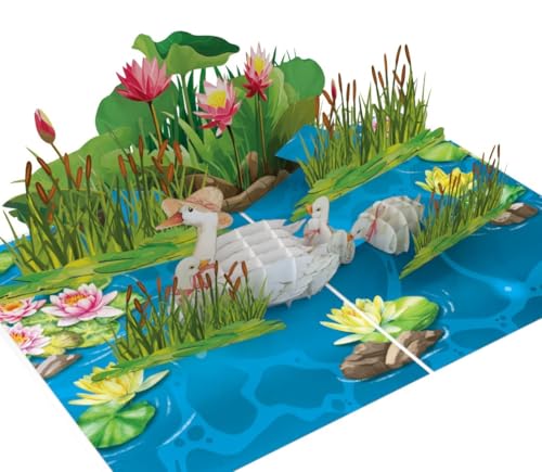 iGifts And Cards Mama Duck Birthday 3D Pop-Up Card – Funny Family 5"x7" | Mother’s Day, Heartfelt Thanks Greeting, Mom, Wife, Grandma, Stepmother, Duckling Design, Handcrafted Paper Art, Notecard - color: Mama Duck
