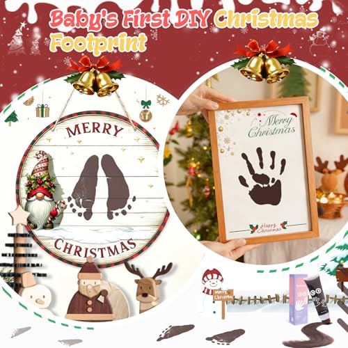 Nabance 2.54 fl oz Brown Baby Hand and Footprint Friendly Paint, Dog Cat Paw Print Safe Paint, Non-Toxic Acid-Free, Safe Gentle for Home School Christmas New Year DIY Keepsake Stamp - color: Brown