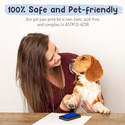 Pet Paw Print Impression Kit | Dog Ink Paw Print Kit | Pet Paw Print Kit | an Easy to Use Paw Print Stamp Pad for Dogs | Contains an Ink Pad for Dog Paw Prints That You Can Treasure - color: Big Blue