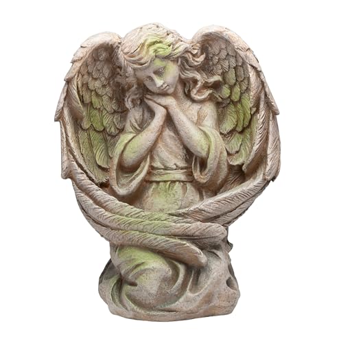 Alpine Corporation 19" Tall Old World Guardian Angel Outdoor Garden Statue - color: 19" H - Old World Guardian Angel
