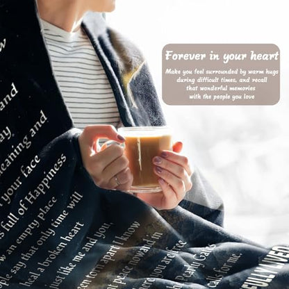 Vsmoedb Custom Memorial Blanket with Pictures for Loss of Loved One - color: Select12