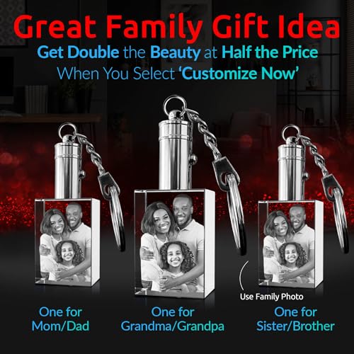 ArtPix 3D Crystal Photo Keychain - Personalized Custom Picture Keepsake - color: Rectangle Premium, size: Small