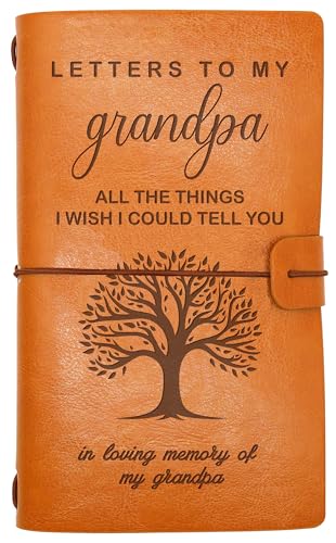 ZVMIS Grandpa Memorial Remembrance Gift-Bereavement Gift-Refillable Travel Photo Diary Journal-Sympathy Presents for Loss of Father-Letters to My Grandpa-In Loving Memory of Grandpa - style: 34-7-letters to my grandpa