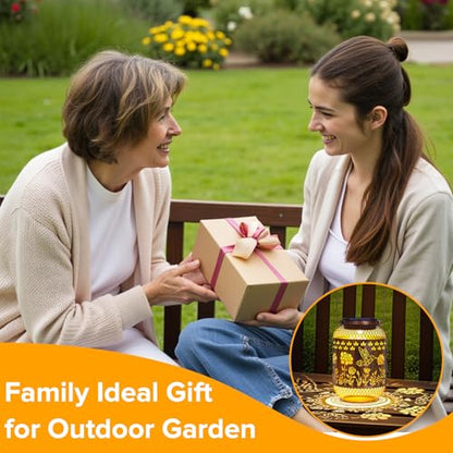 Solar Lanterns Outdoor Waterproof - Hummingbird Solar Lights for Garden, Hanging Metal Lantern Decor for Patio, Yard - Christmas Mothers Day Gifts for Women, Mom, Grandma (Hummingbirds, 1) - style: Hummingbirds