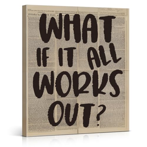 Retro Newspaper Canvas Wall Art Inspirational Typography Print Picture - color: Retro Newspaper