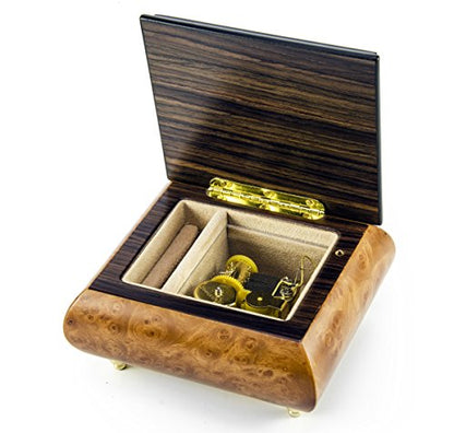 Harmonious Musical Jewelry Box with Flower & Double Heart Outline Wood Inlay - Many Songs to Choose - It's A Small World After All - size: 199. It's A Small World After All