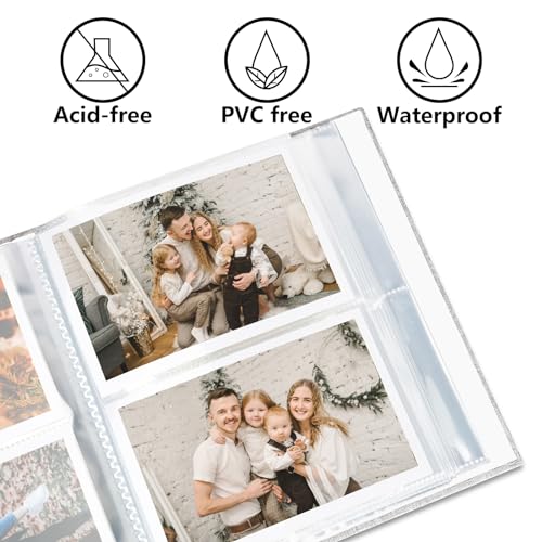 Vienrose 4x6 Small Photo Album, 2 Pack, 200 Photos, Black | Linen Cover, Mini Photo Album, Baby Memory Book, Wedding Family Travel - color: Black, size: 4x6 100 Pockets