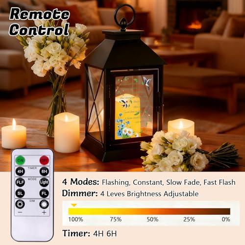 Memorial Candle Lantern with Flickering LED Candle and Remote Control Bereavement Sympathy Gifts in Memory for Loss of Husband Remembrance Gift (Husband) - color: Husband