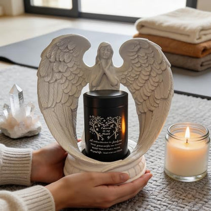 Small Keepsake Urns for Ashes - Small Keepsake Urn with Angel Wings, Pet & Human Ashes Container, Memorial Statue Gift for Mom/Grandma/Women/Dad/Grandpa (Mother-Tree of Life and Butterfly) - color: Mother-tree of Life and Butterfly
