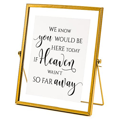Calculs Wedding Memorial Sign, Gold 8x10 Floating Picture Frame - color: Gold-10x8in