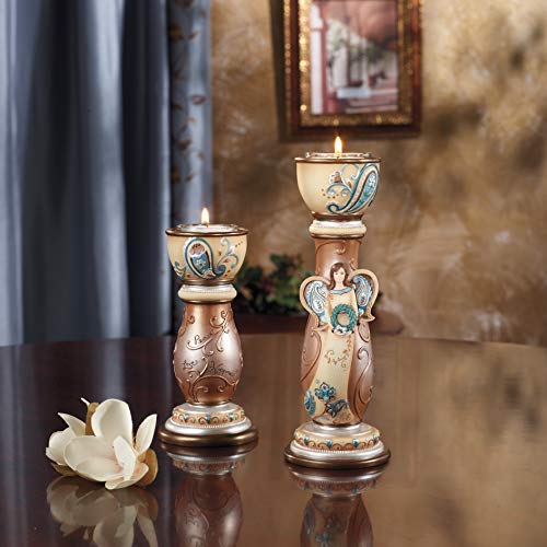Pavilion Gift Company Perfectly Paisley Angel Tea Light Candle Holder, 8-Inch Tall, Tea Light Candle Not Included