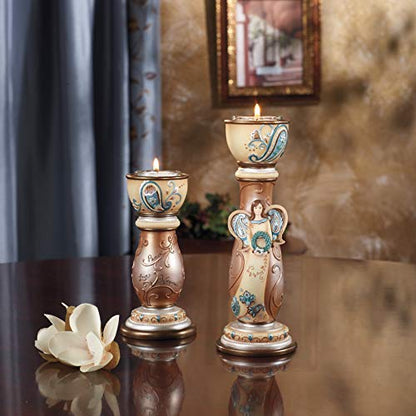 Pavilion Gift Company Perfectly Paisley Angel Tea Light Candle Holder, 8-Inch Tall, Tea Light Candle Not Included