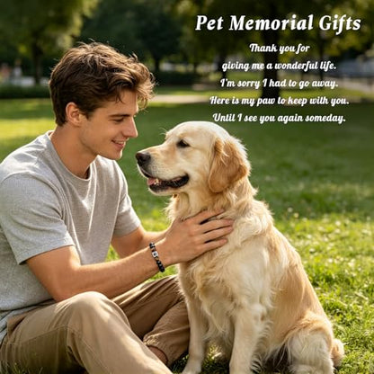 Dog Memorial Gifts for Loss of Dogs Pet Memorial Bracelet Keepsake Jewelry | Pet Memorial Sympathy Gifts for Dogs Cats, Pet Loss Remembrance Bereavement Passing Away Gift for Dog Cat Owner