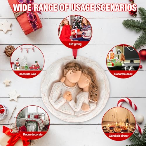 3D Christmas Ornament 2026 Wedding Gifts for Couple - Romantic Our First Christmas Married Engaged Ornament Bridal Shower Gift - Just Married Ornaments for Xmas Tree, Mr and Mrs Gifts for Newlyweds - style: Couple