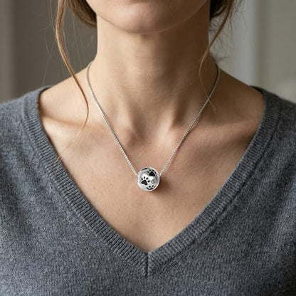 Urn Necklace for Ashes Blue opal Cremation Necklace Keepsake Memory Jewelry for Ashes of Loved Ones Keepsake - style: Paw Urn