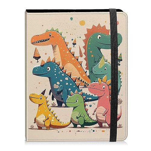 Photo Album 4x6 Photos - 60 Photos Capacity PU Leather Cover Photo Album with Strong Elastic Band, Portable Picture Album for Family Wedding Wedding Anniversary, Dinosaurs - color: Dinosaurs