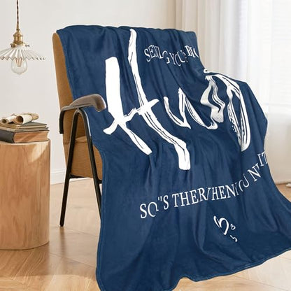 Get Well Gifts for Women Men, Healing Hug Blanket 50"x60" | Inspirational Thinking of You Feel Better Gifts for Women Men, Breast Cancer Gifts for Women Men, Sympathy Gift Throw Blanket - color: Blue-big Hug