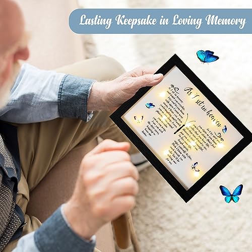 Memorial Gifts LED Shadow Box Sympathy Gift Condolences Grief Butterfly | Bereavement Gifts Ideas for Loss of Mother Mom Father Dad in Memory of Loved One Rememberance Funeral - size: Butterfly