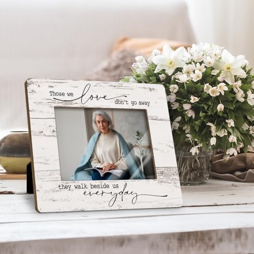 Memorial Pictures Frame, Sympathy Gifts For Loss Of Loved One, Bereavement Gifts For Loss Of Mother Father Husband, Sympathy Gift Fits 4x6 In Photo - color: White
