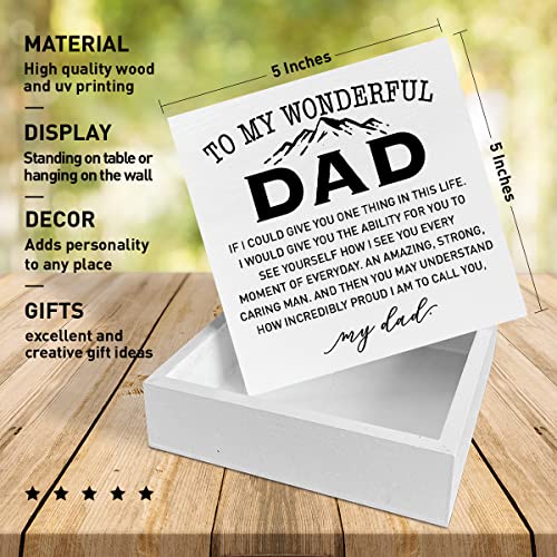 Father Gifts from Daughter Son Kids, Dad Gifts for Birthday Father's Day Christmas, Best Dad Ever Gifts, Dad Gifts, to My Wonderful Dad, Wooden Box Sign - color: A1