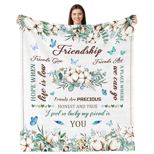 Best Friend Birthday Gifts for Women, Gifts for Best Friend Woman, Friendship Unique Gifts, Bestie BFF Soul Sister Graduation Gift Ideas for Women Blanket 60"x 50" - color: Friendship Gifts