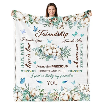 Best Friend Birthday Gifts for Women, Gifts for Best Friend Woman, Friendship Unique Gifts, Bestie BFF Soul Sister Graduation Gift Ideas for Women Blanket 60"x 50" - color: Friendship Gifts