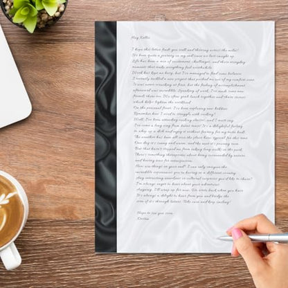 PaperDirect Black Tie Affair Letter Paper, Elegant Full-Color Design, 8.5 x 11, Acid-Free, Ideal for Invitations, Flyers, Newsletters, Certificates, Personal and Event Use, Cards, 25 Sheets - color: Black Tie Affair