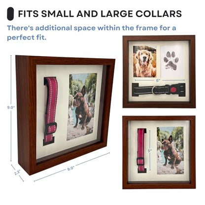 OtterPets Paw Print Kit for Dogs 9x9, 4 customizable displays (Brown) - color: Brown