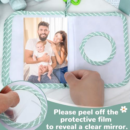 QOUBAI Baby's My First Family Album Soft Photo Cloth Book Holds 4x6 Family Pictures My First Book of Photos Baby Memory Album Gender Neutral Gift for Babies Newborn Toddler Baby Shower Adventure - style: Woodland Adventure
