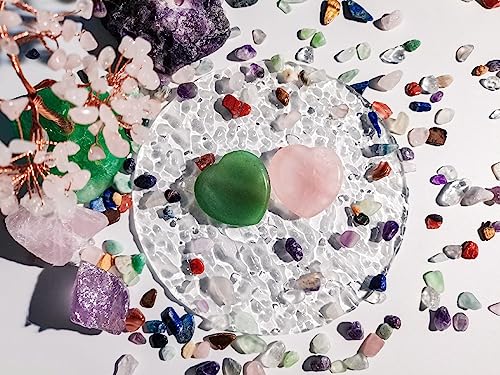 QINJIEJIE 2PCS Heart Crystal Thumb Worry Stone for Anxiety Rose Quartz Green Aventurine Crystals Palm Polished Gemstone Pocket Massage Heart Gem Anxiety Relief Item Meditation Gift for Women - color: C-rose Quartz+green Aventurine