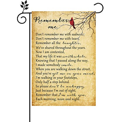 Unittype Cardinal Memorial Garden Flag 12x18 Inch Double Sided Cemetery