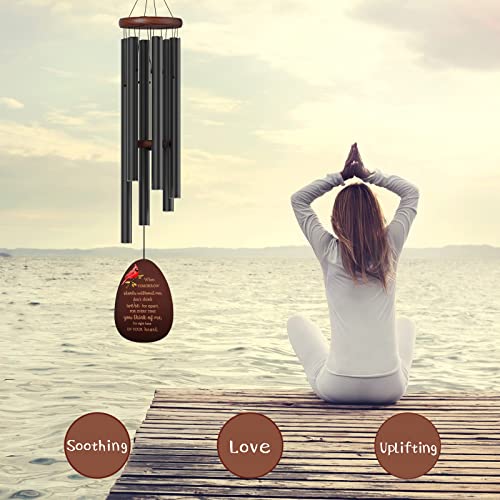 Suntimber Cardinal Memorial Wind Chimes for Loss of Loved One Sympathy Gift | 35" Windchimes In Memory of a Loved One like Mother Father,Cardinal Sympathy Gifts Basket for Bereavement,Condolence,Funeral - size: 35 Inch Cardinal