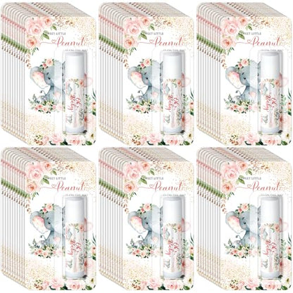 30 Pack Little Peanut Party Baby Shower Games Prizes Bulk Lip Balms Pink Elephant Party Gifts for Winners Boys Girls Gender Reveal Favors Decorations Baby Shower Souvenirs Gift Bags Stuffers - style: Elephant