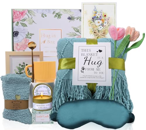 Gifts for Women Get Well Soon Gifts Self Care Package Feel Better After Surgery Sympathy Gift Baskets Thinking of You Gifts Healing Blanket Birthday Gifts for Women Mom Sister Daughter Best Friend