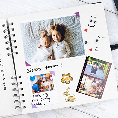 Scrapbook Album, 60 Pages, 8 x 8 Inch, White Photo Album, Scrap Book | Hardcover with Thick 200 GSM Kraft Paper, Ideal for Your Scrapbooking Albums, Art & Craft Projects (White, 8 x 8 Inch) - color: White, size: 8 X 8 Inch