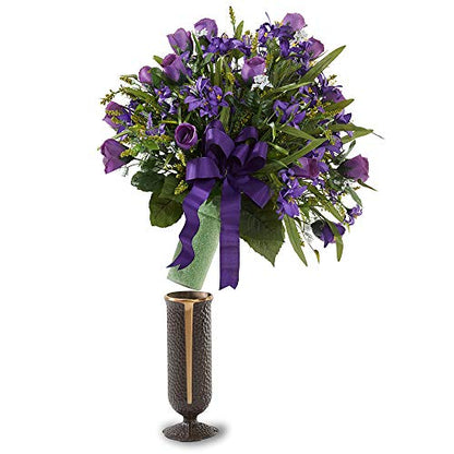 FloraCraft FloraFōM 24 Piece Memorial Vase Insert 3.4 Inch x 8 Inch Green - size: 3.4" x 3.4" x 8"